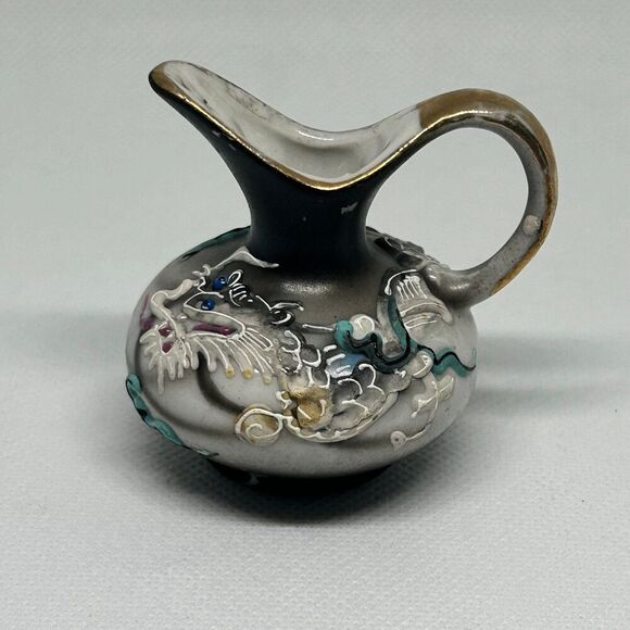 Moriage Japan Dragon Ware Raised Porcelain Mini Pitcher - Picture 6 of 7